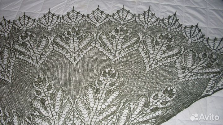 Шаль спицами