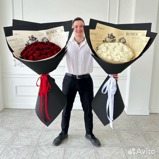 Шикарные Букеты-Гиганты из Роз