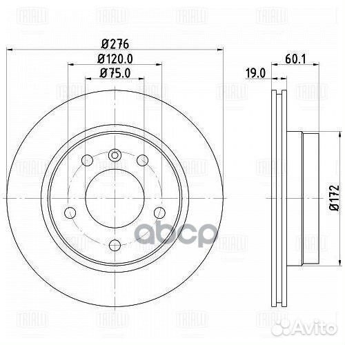 Диск(цена за шт) торм. для а/м BMW 3 (E46) (98)