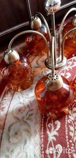 Люстра из цветного стекла.ссср