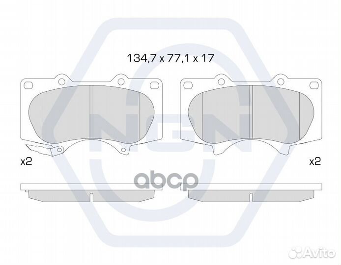 Колодки тормозные дисковые керамические перед