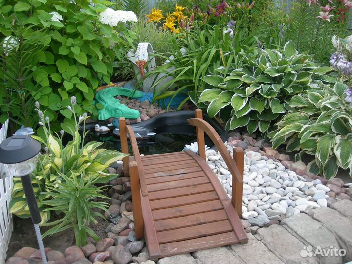 Мостик декоративный из дерева крашеный/ некрашеный