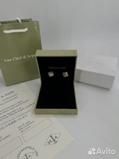 Серьги van cleef magic alhambra