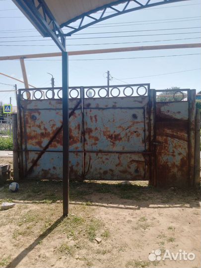 Ворота с калиткой бу