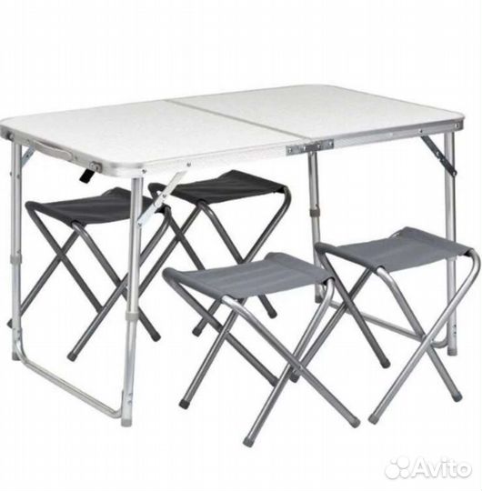 Стол складной с 4 стульями для пикника