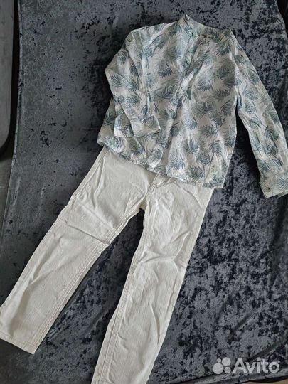 Рубашка и джинсы для мальчика 104-110