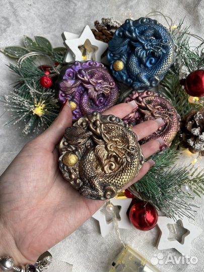 Мыло ручной работы дракон