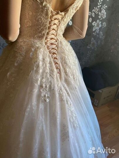 Свадебное платье + шубка