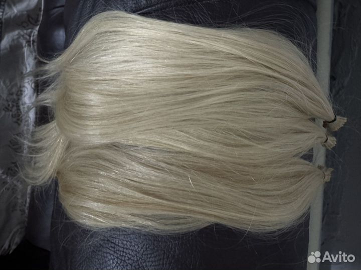 Волосы для наращивания блонд 55 см