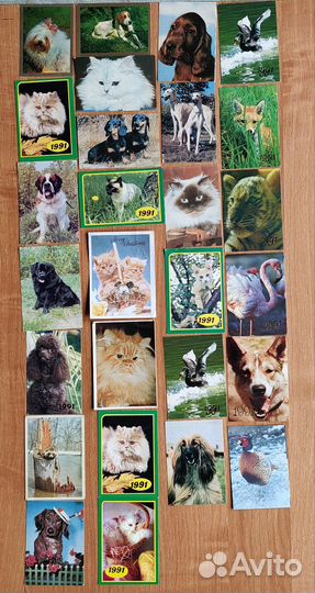 Карманные календарики разных лет