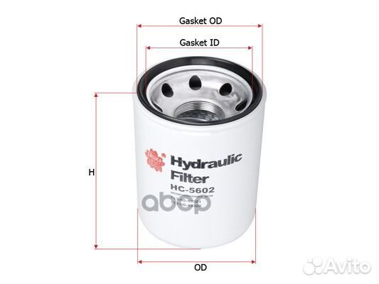 Фильтр масл.гидр. H171 D125 M48X2 komatsu, HIT