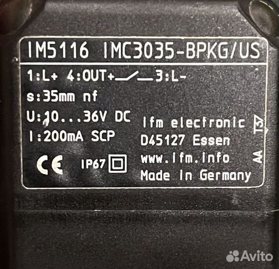 Индуктивный датчик IM5116 - IMC3035-bpkg/US