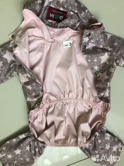 Дождевик на кобелька p.L длина спинка 30см