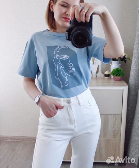 Джинсы белые s