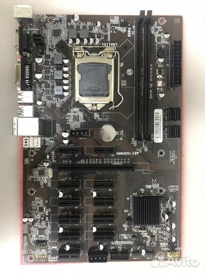 Мат. плата B250 BTC-12P 12 x PCI-E s1151 (майнинг)