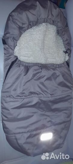 Меховой конверт в коляску овчина