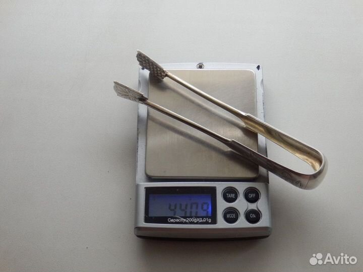 Щипцы для сахара царское серебро, Штихель