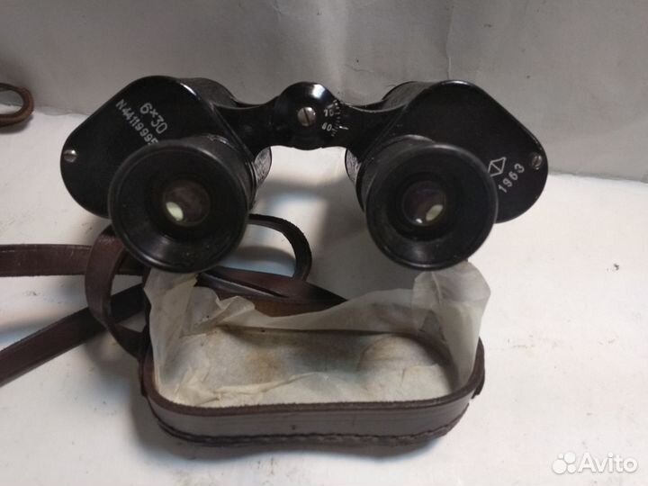 Бинокль полевой 6х30 СССР со шкалой
