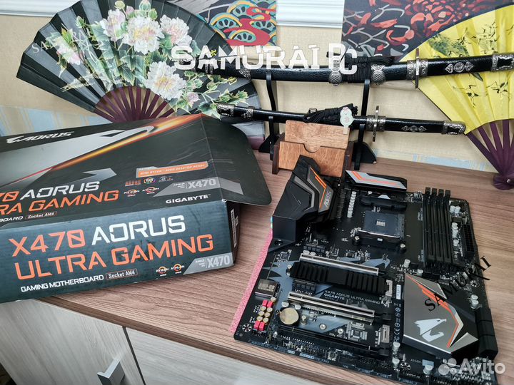 Мат. Плата AM4 Gigabyte X470 Aorus Ultra Gaming