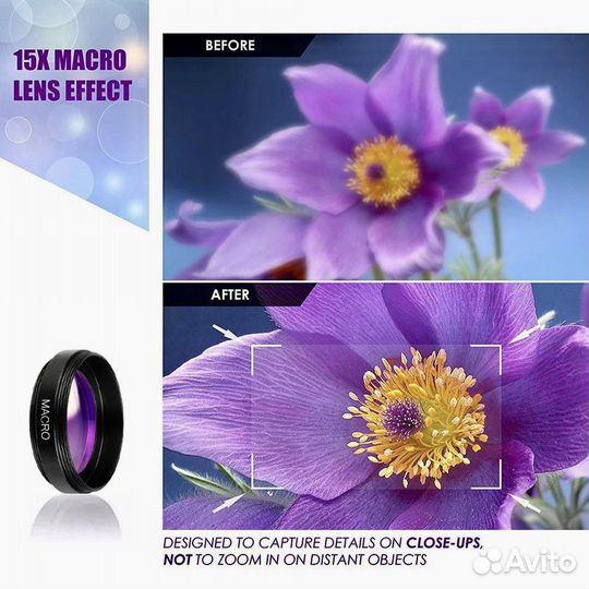 Макролинза для телефона 0.45x