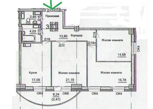 3-к. квартира, 91 м², 6/25 эт.