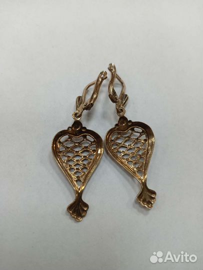 Серьги серебро СССР 925