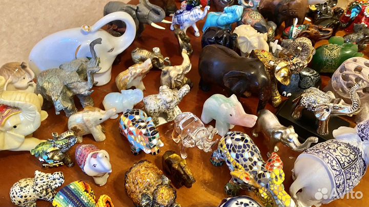 Статуэтки слоники Коллекция 90 шт