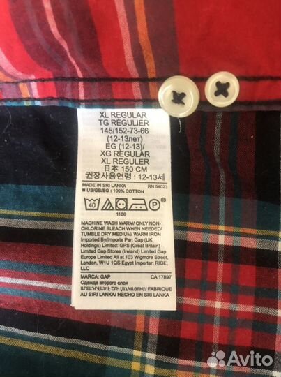 Рубашка Gap 11-12 лет и др. вещи 12лет