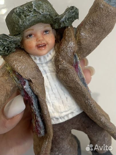 Ватная елочная игрушка