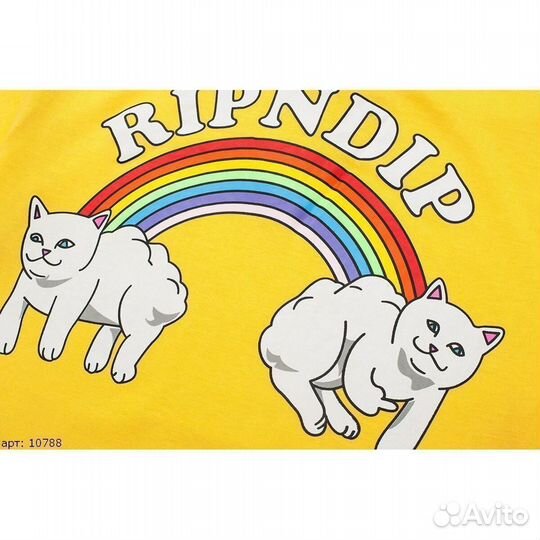 Футболка ripndip желтая