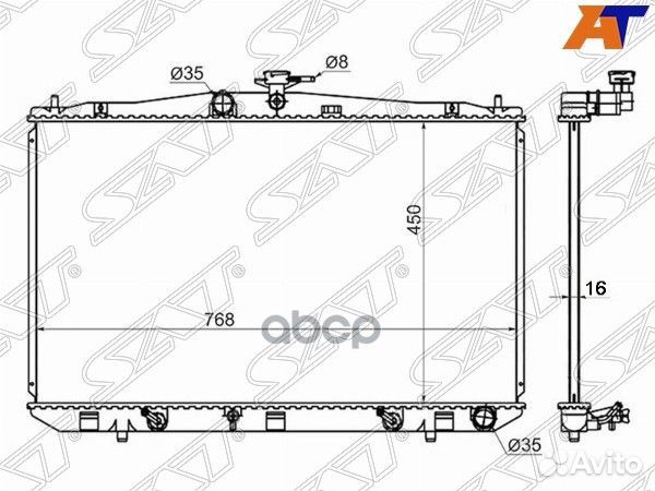 Радиатор Lexus RX 08-15 / Toyota Sienna 10-14
