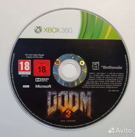Xbox 360 / Xbox one Doom 3 BFG. Лицензия
