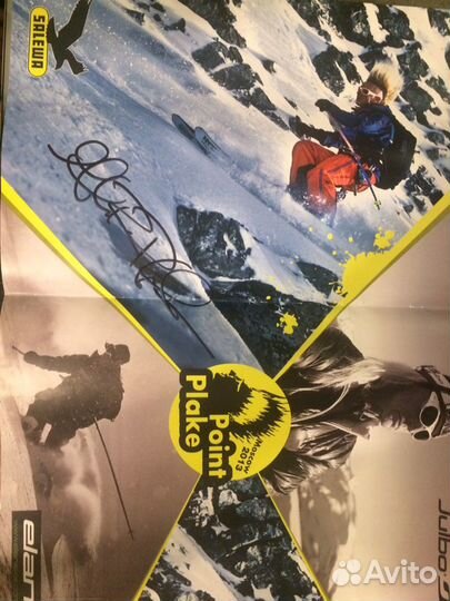 Плакат с личным автографом лыжника-легенды Глена П