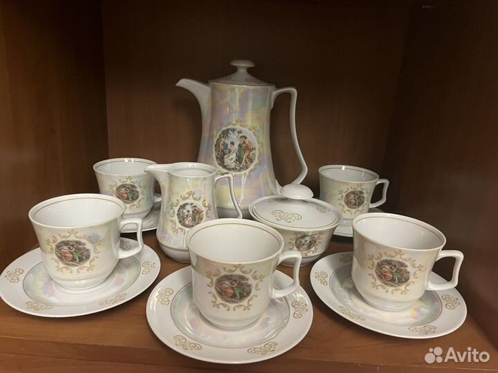 Jlmenau Чайный сервиз гдр фарфор Мадонна