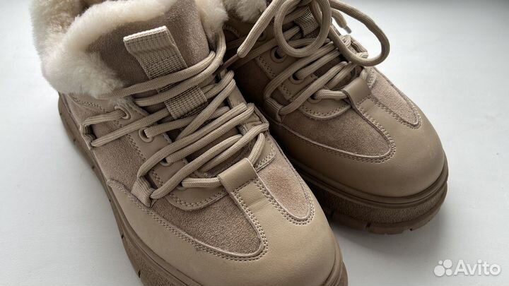 Ботинки зимние женские с опушкой из меха