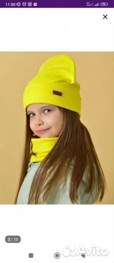 Комплект шапка и снуд для девочки