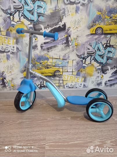 Детский самокат - беговел 2в1