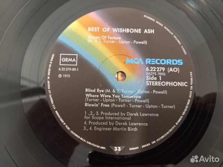Wishbone Ash – Best Of Wishbone Ash VG+/VG
