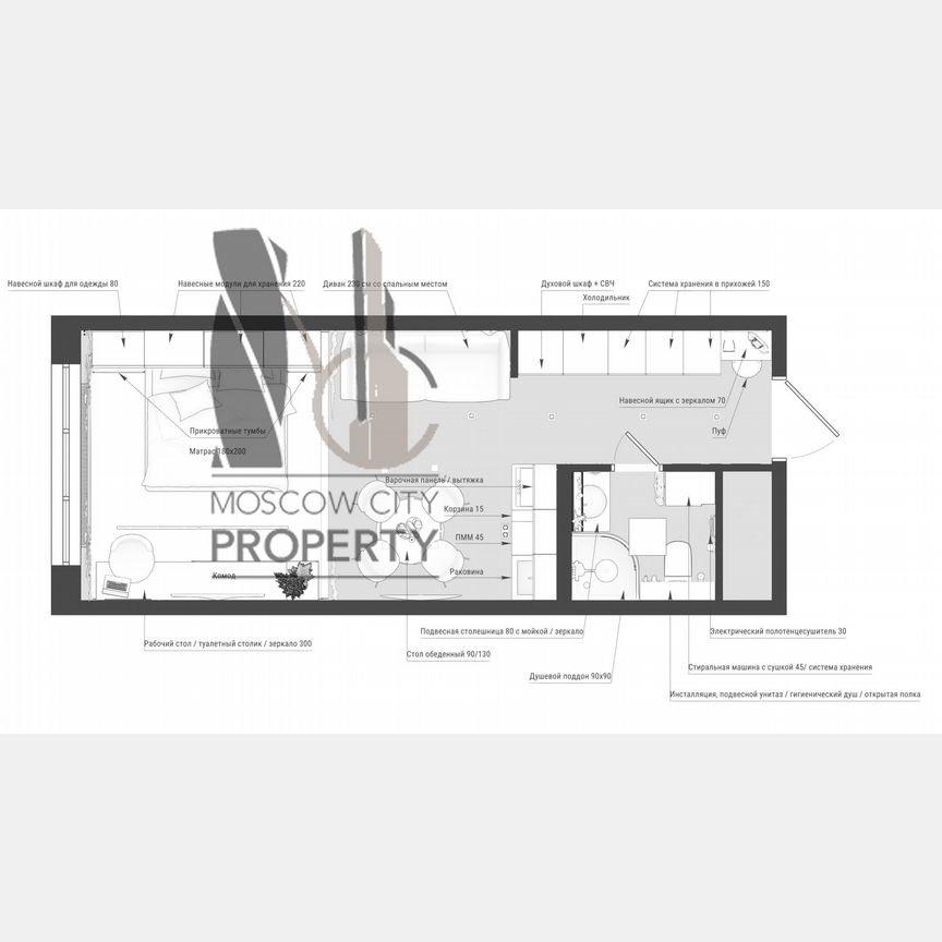 Квартира-студия, 30 м², 42/51 эт.