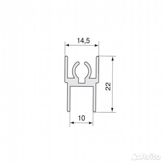 Венге темный глянец Горизонтальный верхний профиль