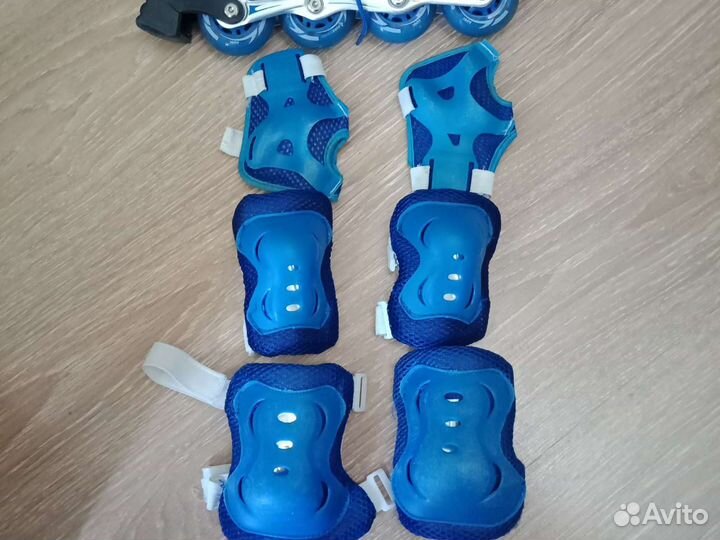 Роликовые коньки детские раздвижные+защита+шлем