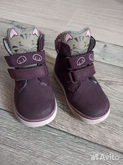 Ботинки утепленные для девочки 21 размер
