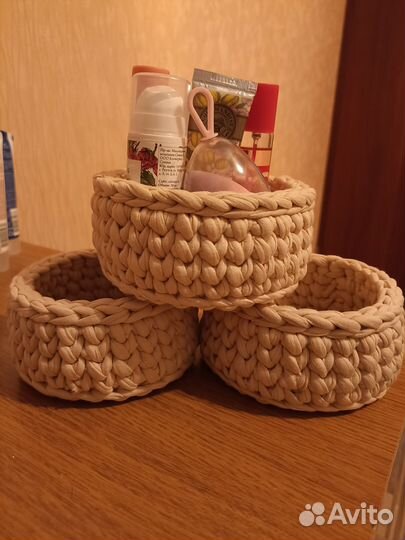 Плетеные корзинки для хранения