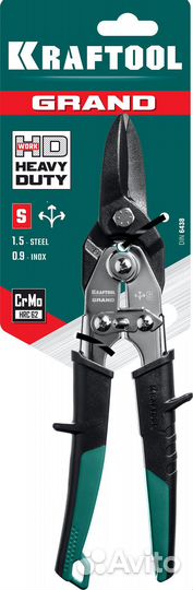 Kraftool Grand, 270 мм, прямые ножницы по металлу