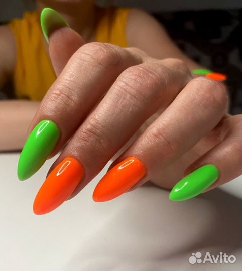 Наращивание ногтей,покрытие гель-лак