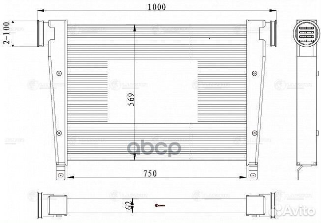 Онв (радиатор интеркулера) lric 1311 luzar