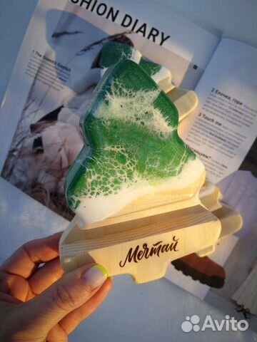 Подставка для телефона. Подарок. Новый год. Epoxy