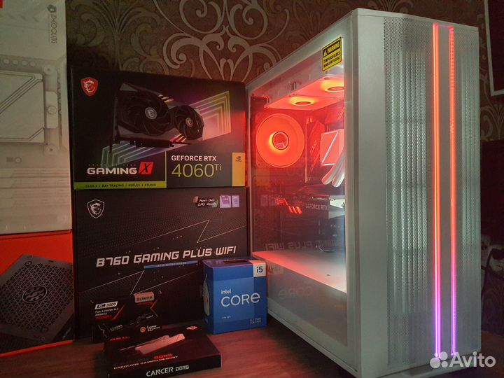 Мощный Пк MSI Gaming RTX4060Ti 16GB +Core i5 13500
