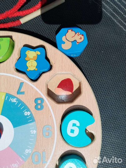 Развивающие часы из дерева