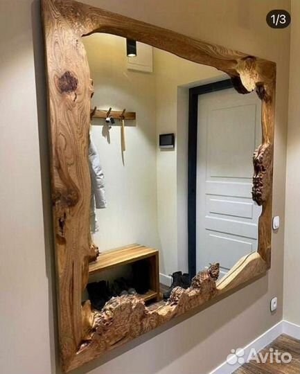 Рамка для зеркала из массива на заказ